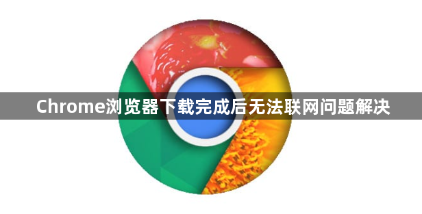 Chrome浏览器下载完成后无法联网问题解决1