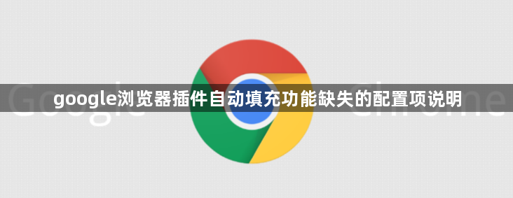 google浏览器插件自动填充功能缺失的配置项说明1