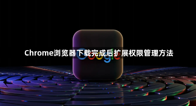 Chrome浏览器下载完成后扩展权限管理方法1