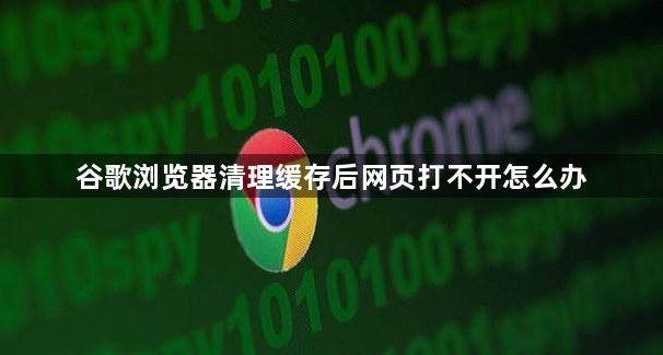 谷歌浏览器清理缓存后网页打不开怎么办1
