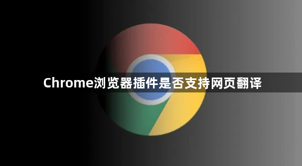 Chrome浏览器插件是否支持网页翻译1
